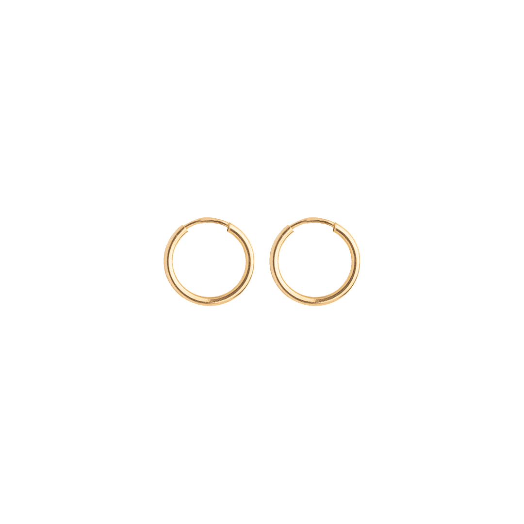 گوشواره حلقه ای طلا 18عیار کوچک قطر 1 سانت